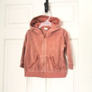 2/$20 H& M baby girl zip up sweater 9-12 m